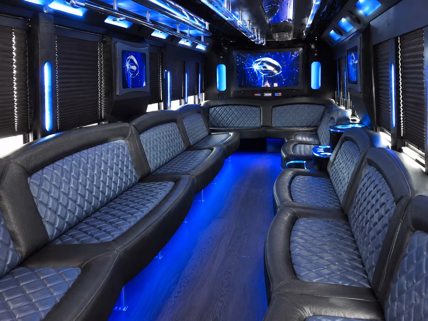18 Passenger Party Bus Interior