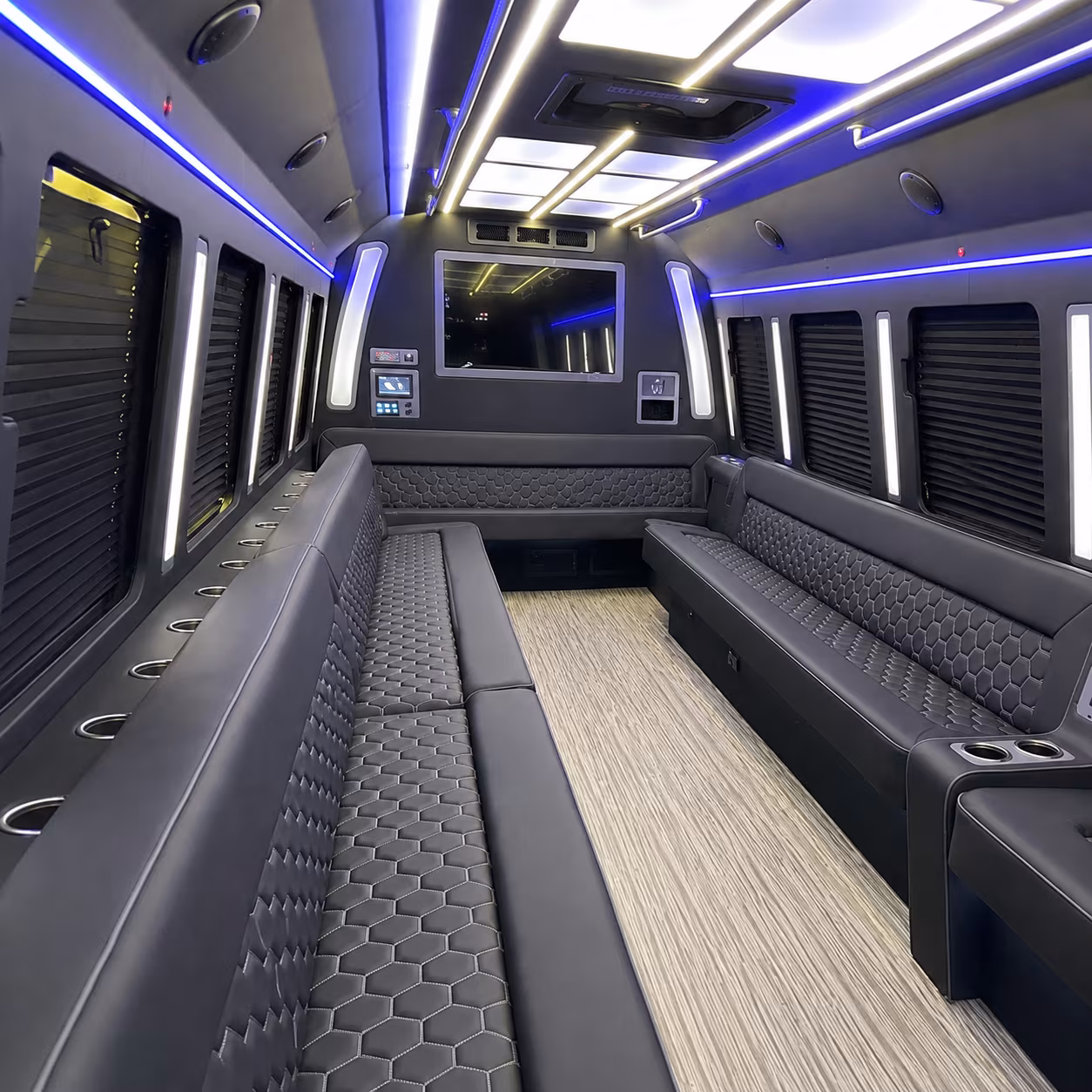 Sterling Heights Bachelor & Bachelorette Transportation party bus exterior