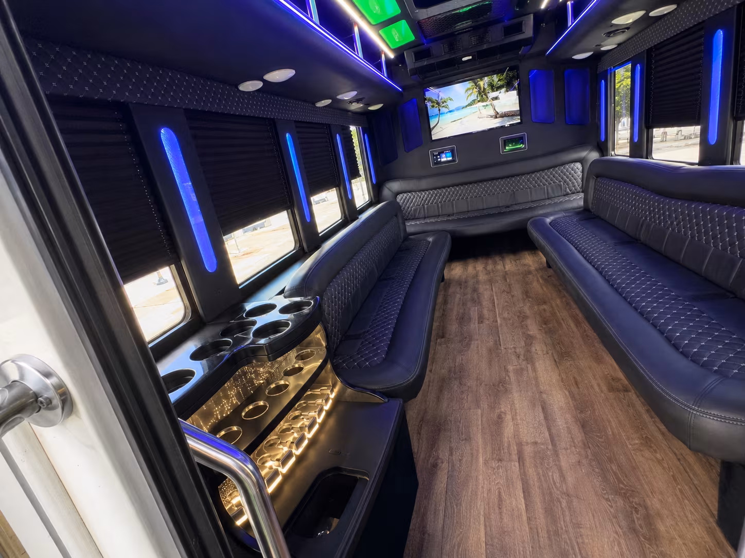 Sterling Heights Private Event Transportation party bus exterior