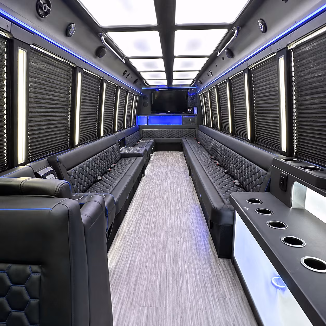 Sterling Heights Sporting Event Transportation party bus interior