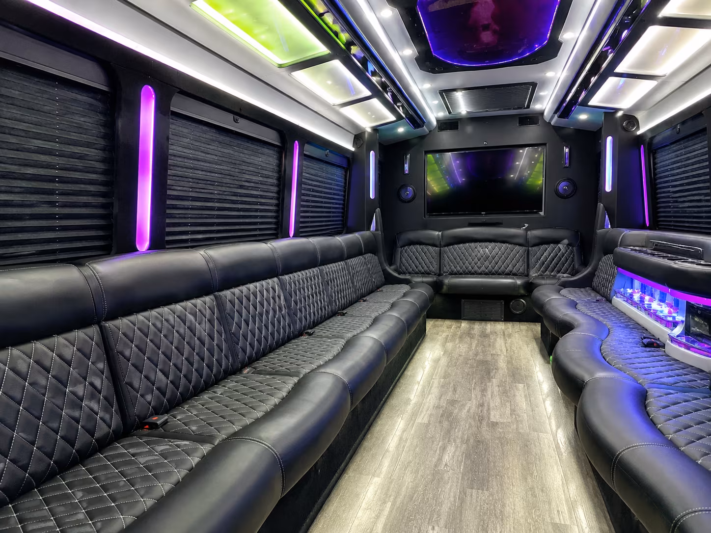 Sterling Heights Sporting Event Transportation party bus interior