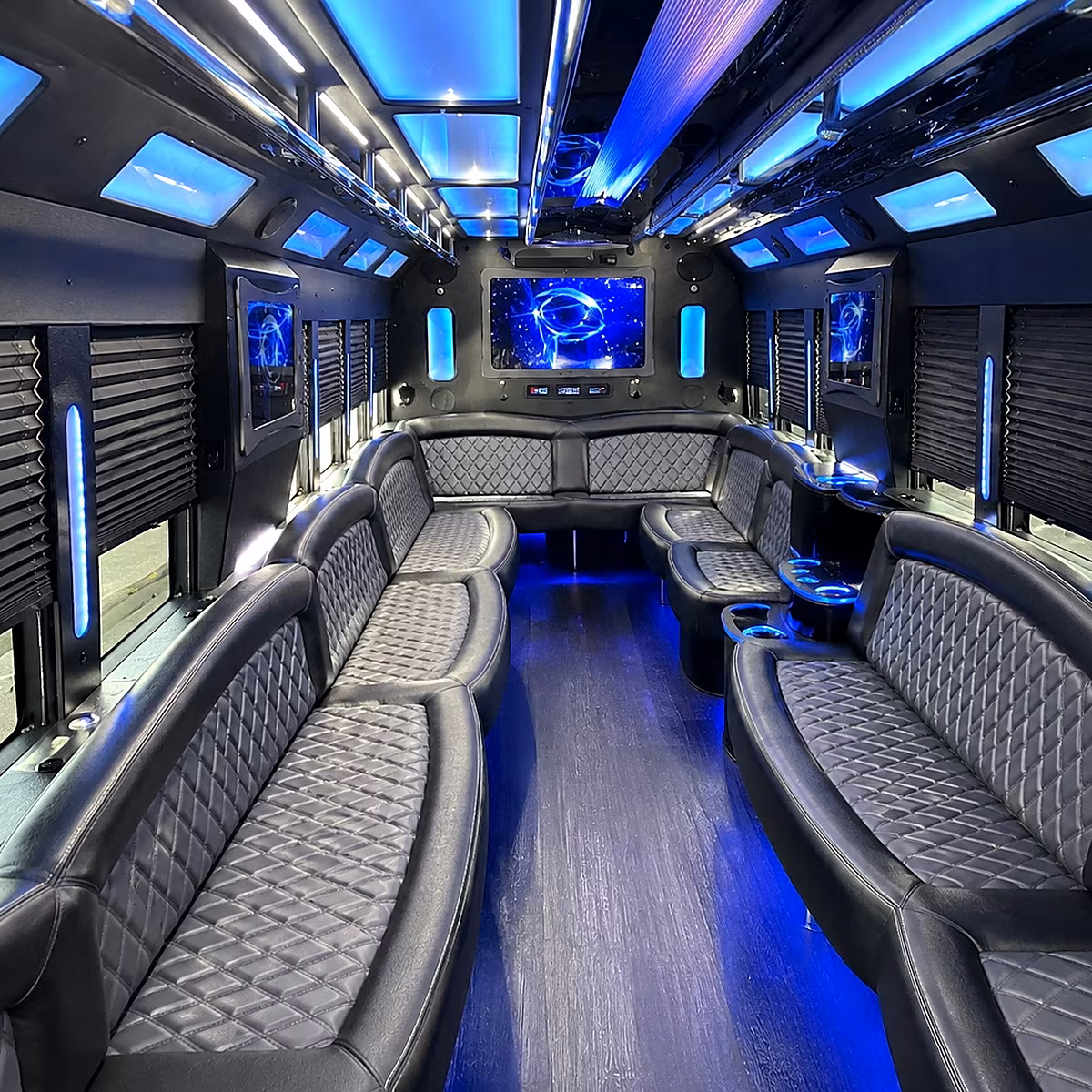 Sterling Heights Winery Tour & Pub Crawl Transportation party bus interior
