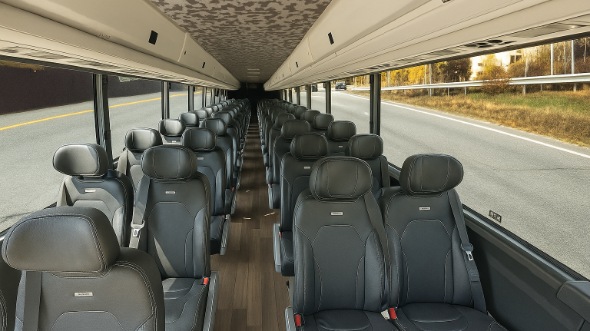Interior of Charter Bus Company Sterling Heights's 25 Passenger Mini Bus in Sterling Heights