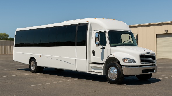 Exterior of Charter Bus Company Southfield's 25 Passenger Party Bus in Southfield