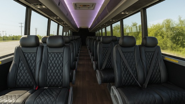 Interior of Charter Bus Company Sterling Heights's 28 Passenger Minibus in Sterling Heights