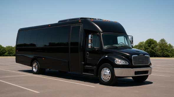 Exterior of Charter Bus Company Farmington Hills's 30 Passenger Party Bus in Farmington Hills