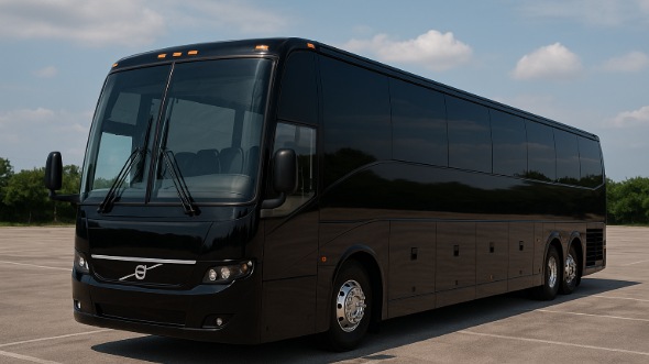 Exterior of Charter Bus Company Sterling Heights's 40 Passenger Charter Bus in Sterling Heights