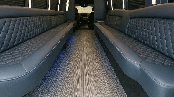 Interior of Charter Bus Company Royal Oak's 50 Passenger Party Bus in Royal Oak