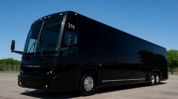 Exterior of Charter Bus Company Rochester Hills's 50 Passenger Party Bus in Rochester Hills