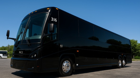 Exterior of Sterling Heights Party Bus Company's 50 Passenger Party Bus in Sterling Heights