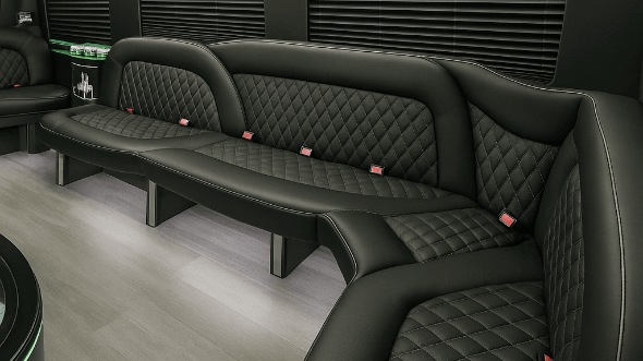 sterling heights 14 passenger sprinter limousine interior