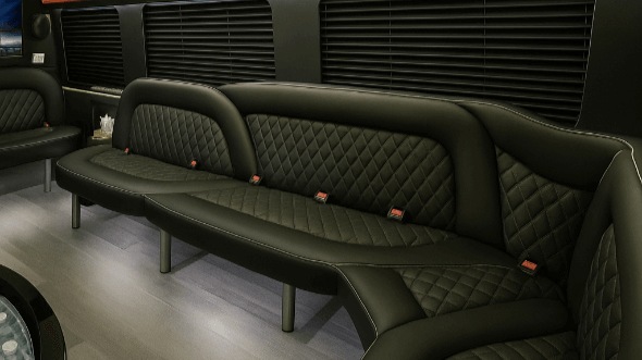 sterling heights 15 passenger party bus inside